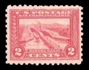 United States, 1910-30 #402 Cat$70, 1915 2c carmine, hinge remnant