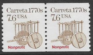 2255 Coil pair cart MNH