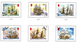 Jersey Sc 1408-13 2009 Carteret Sailing Ships stamp set used