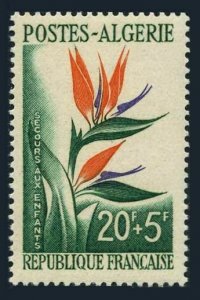 Algeria B95,lightly hinged.Michel 376. Bird-of-Paradise flower,1958.