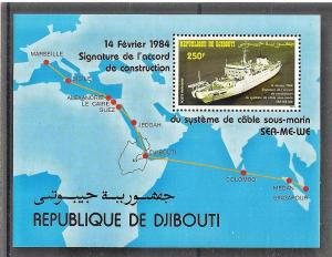 Djibouti C192 1984 Ship Souvenir Sheet