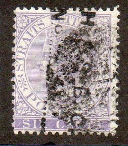 Straits Settlements  Scott 12  Used