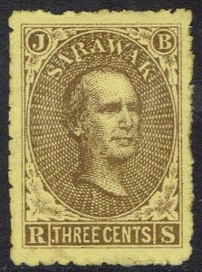 SARAWAK 1869 RAJA JAMES BROOKE 3C 