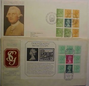 GREAT BRITAIN FDC WEDGEWOOD BOOKLETS 1980 , 1982