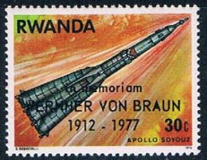 Rwanda 837 Unused Soyuz in space (R0266)+