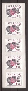 2012 Sweden -Sc 2680 - MNH VF - Strip of 10 -Fishing pole with reel- Back #65&70