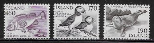 Iceland Scott #'s 534 - 536 MNH