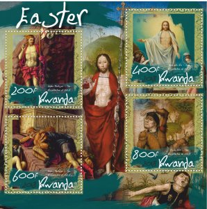 Stamps.  Art, painting, Religion, Easter 2018 1+1 sheets perforated MNH **