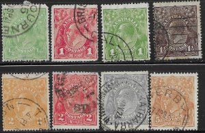 Australia #19//36 used partial set. King Geroge V.