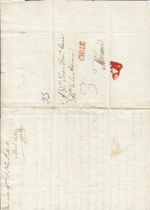 1822, Stampless: Chile to Mendoza, India (32190)