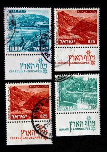Israel #462,465A,592 with Tabs Used Lot of 4