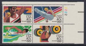 US C108a Olympics Plate Block MNH