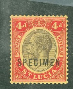 St. Lucia #85 Unused Single