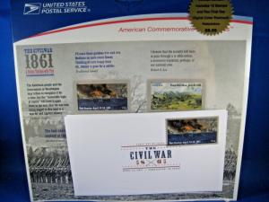 UNITED STATES - CIVIL WAR 1861 & 1862 COMMEMORATIVE FOLIOS     MNH      (brig)