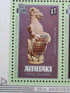 AITUTAKI -1978 -25TH ANNIVERSARY:CORONATION OF ELIZABETH II MNH S/S SHEET VF