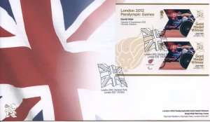 GB London 2012 Paralympics David Weir Gold First Day Cover Unaddressed