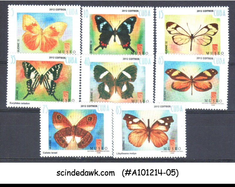 CUBA - 2012 BUTTERFLIES / BUTTERFLY - 8V - MINT NH