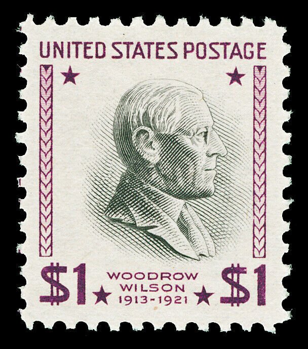 Scott 832 1938 $1.00 Wilson Presidential Issue Mint VF OG NH Cat $7