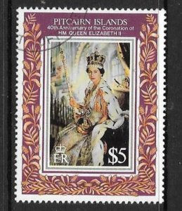 PITCAIRN ISLANDS SG430 1993 40th ANNIV OF CORONATION FINE USED