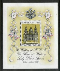 Barbuda 1981 Princess Diana Royal Wedding St. Paul's Cathedral Sc 496 MNH # 5673