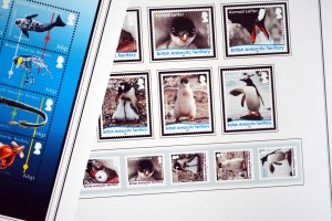 COLOR PRINTED BRITISH ANTARCTIC 2011-2020 STAMP ALBUM PAGES (33 illustr. pages)