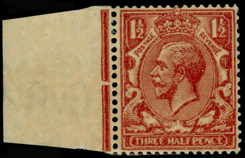 SG420c, 1½d red-brown, NH MINT. Cat £1200. PRINTED ON GUMMED SIDE. BRAWDON CERT.