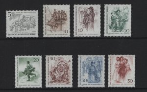 Germany  Berlin   #9N267-9N274  MNH  1969  19th century Berliners