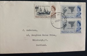 1968 Tristan Da Cunha Cover To Edinburgh Scotland Navigation Stamps