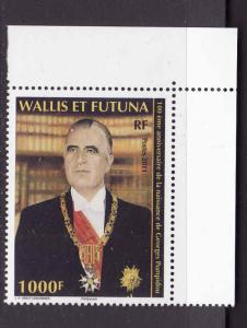 Wallis & Futuna-Sc#697-unused NH set-Georges Pompidou-2011-