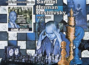 Guinea Bissau 2011 CHESS Samuel Herman Reshewsky s/s Imperforated Mint (NH)