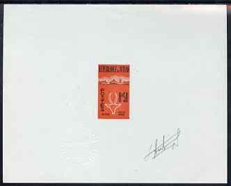 Chad 1961 Gazelle imperf die proof of 50c in vermilion &a...