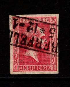 Prussia SC# 10a? (noted as 10b), Used, tiny pinhole - S14780