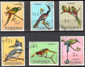 Panama 1967 Birds Set of 6 Used / CTO