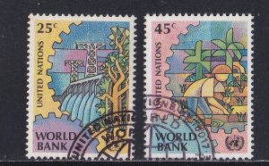 United Nations - New York #  546-547, World Bank, Used, 1/3 Cat.