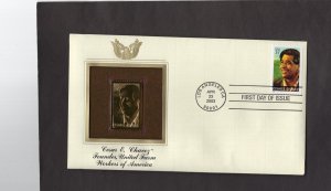 3781 Cesar Chavez, FDC PCS gold replica