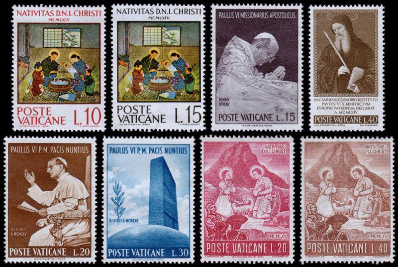 Vatican City Scott 397 // 421 (1964-65) Mint NG F-VF B