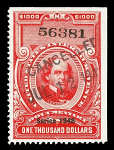 Scott R510 1948 $1,000 Dated Red Documentary Revenue Used VF Cat $125