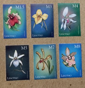 Lesotho 1999 Orchids, MNH. Scott 1187-1192, CV $13.00