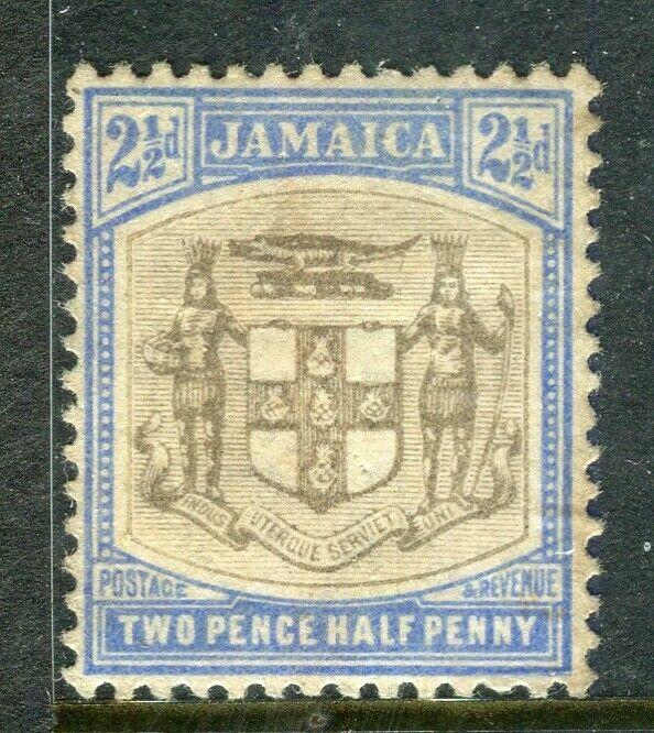 JAMAICA; 1903 early Arms issue fine Mint hinged 2.5d. value