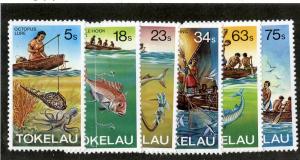 Tokelau 85-90 MNH SCV $2.20 BIN $1.10 FISHING