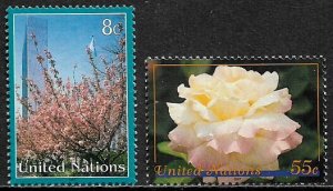 United Nations #698-9 MNH Set - Flowers