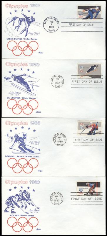 #1795-98 Winter Olympics Bazaar FDC Set