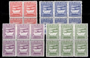 SOUTH AFRICA GV SG26-29, 1925 Air set, NH MINT. forgeries in blocks