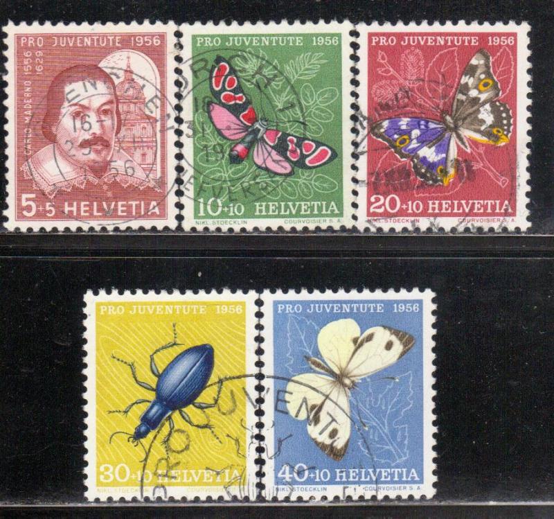 Switzerland Scott # B257 - B261, used