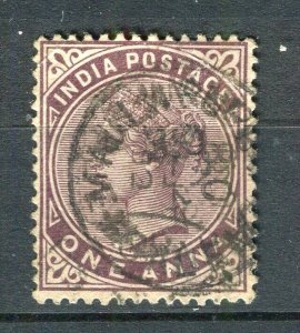 INDIA; 1890s early classic QV issue 1a. value, + fair Postmark,