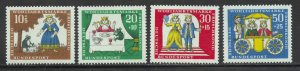 Germany Scott B418-21 MNHOG - 1966 Princess and the Frog Fairy Tale - SCV $1.05
