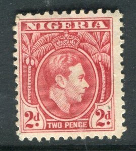 NIGERIA; 1938 early GVI portrait issue fine Mint hinged Shade of 2d. value