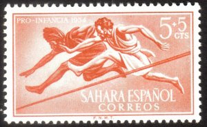 1954, Spanish Sahara 5+5c, MNH, Sc B29