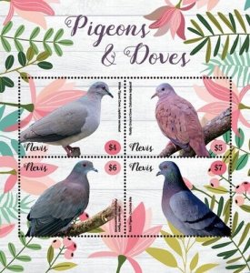 Nevis 2019 -Pigeons and Doves - Sheet of 4 stamps -Scott #1984 -MNH 