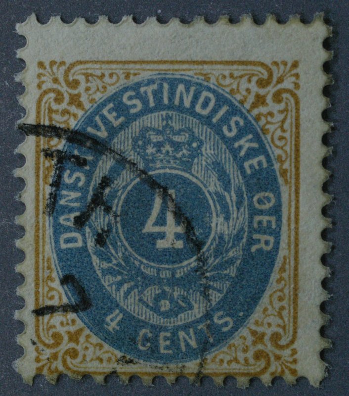 Danish West Indies #18 Used VG Normal Frame Good Color HRM OG Remnants